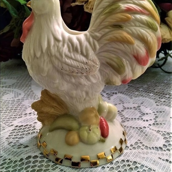 Lenox Rise N Shine Rooster Candlesticks - Picture 4 of 5
